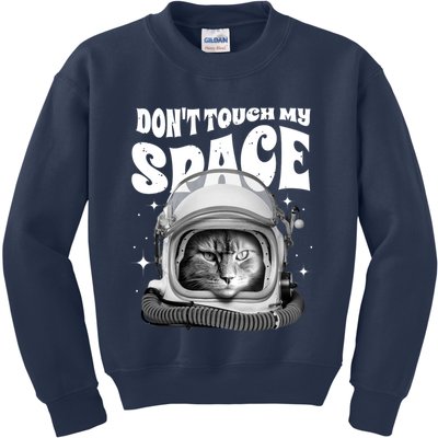 Don't Touch My Space Cat Kids Sweatshirt
