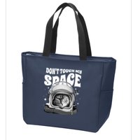 Don't Touch My Space Cat Zip Tote Bag