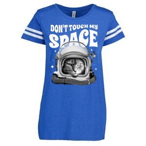 Don't Touch My Space Cat Enza Ladies Jersey Football T-Shirt