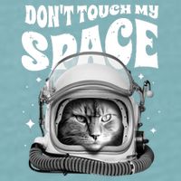 Don't Touch My Space Cat Sueded Cloud Jersey T-Shirt
