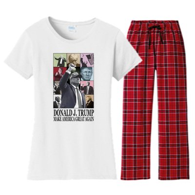 Donald Trump Make America Great Again Women's Flannel Pajama Set