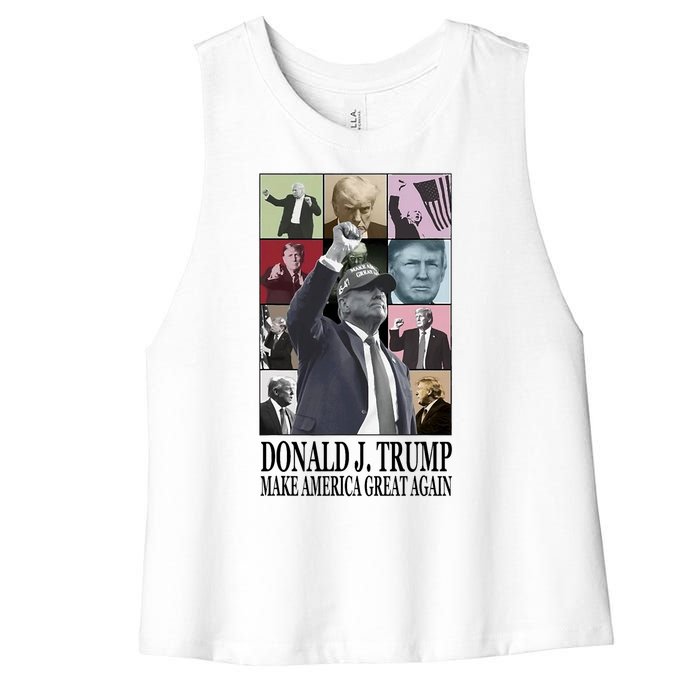 Donald Trump Make America Great Again Women's Racerback Cropped Tank