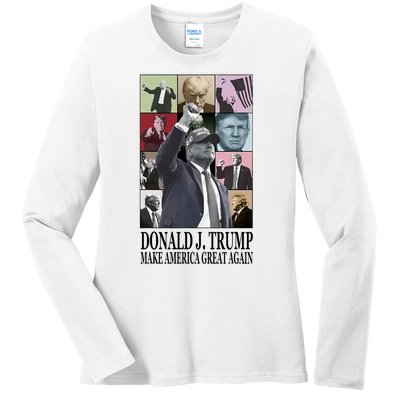 Donald Trump Make America Great Again Ladies Long Sleeve Shirt