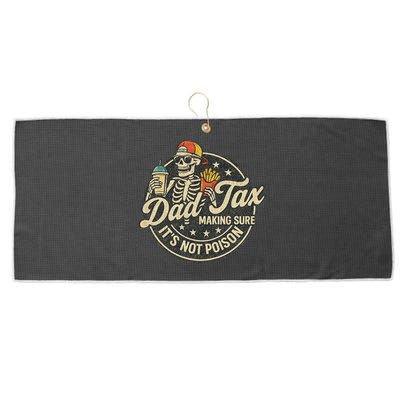 Dad Tax Making Sure It's Not Poison Skeleton Vintage Large Microfiber Waffle Golf Towel