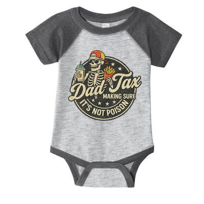 Dad Tax Making Sure It's Not Poison Skeleton Vintage Infant Baby Jersey Bodysuit