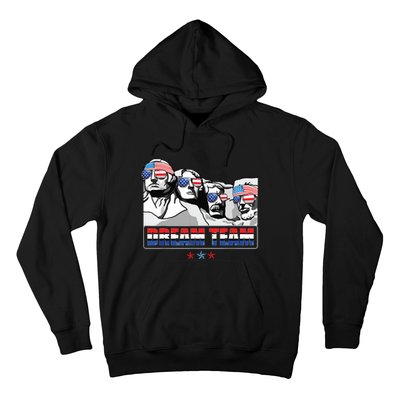 Dream Team Mount Rushmore Presidents 4th Of July Patriotic Hoodie