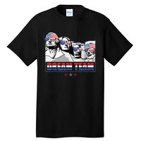 Dream Team Mount Rushmore Presidents 4th Of July Patriotic Tall T-Shirt