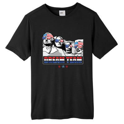 Dream Team Mount Rushmore Presidents 4th Of July Patriotic Tall Fusion ChromaSoft Performance T-Shirt