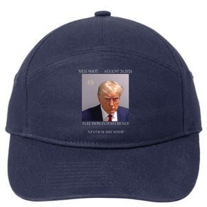 Donald Trump Mug Shot August 24 2024 Election Interference 7-Panel Snapback Hat