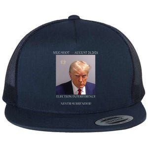 Donald Trump Mug Shot August 24 2024 Election Interference Flat Bill Trucker Hat