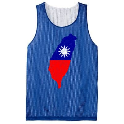 Distressed Taiwan Map Flag Support For Taiwan I Love Taiwan Gift Mesh Reversible Basketball Jersey Tank