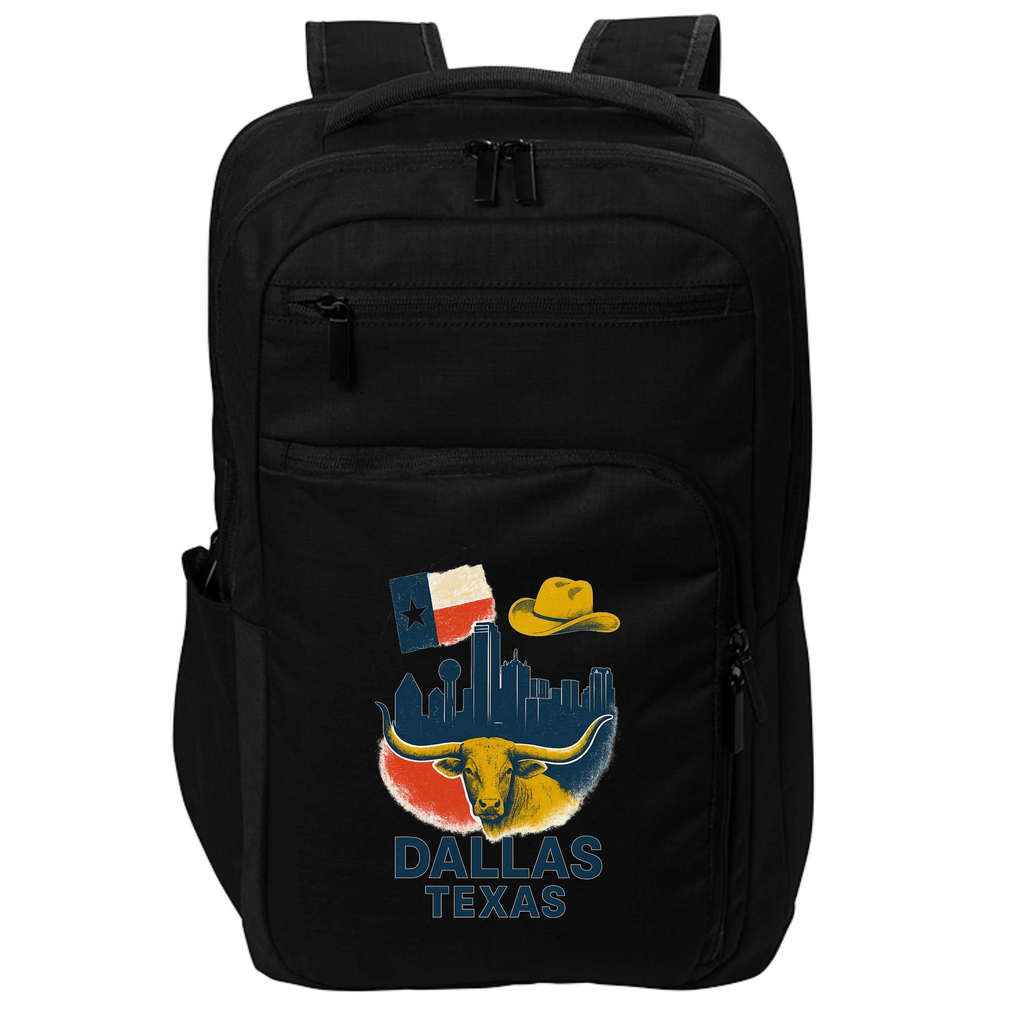 Dallas Texas Modern Collage Impact Tech Backpack