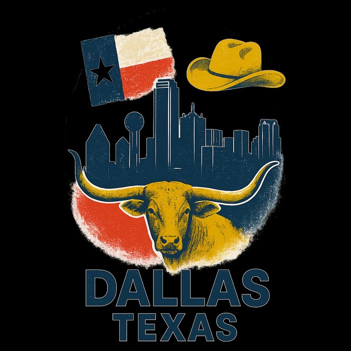 Dallas Texas Modern Collage Drawstring Bag