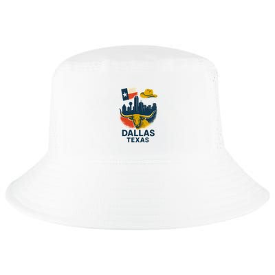 Dallas Texas Modern Collage Cool Comfort Performance Bucket Hat