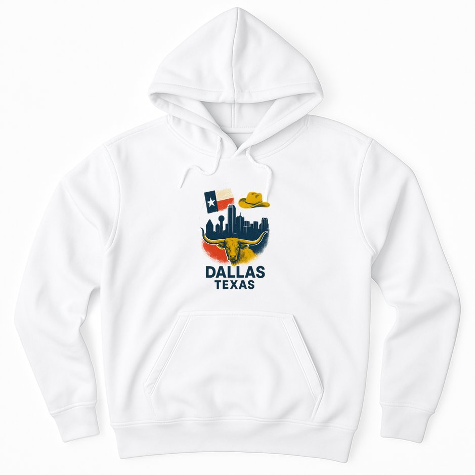 Dallas Texas Modern Collage Hoodie