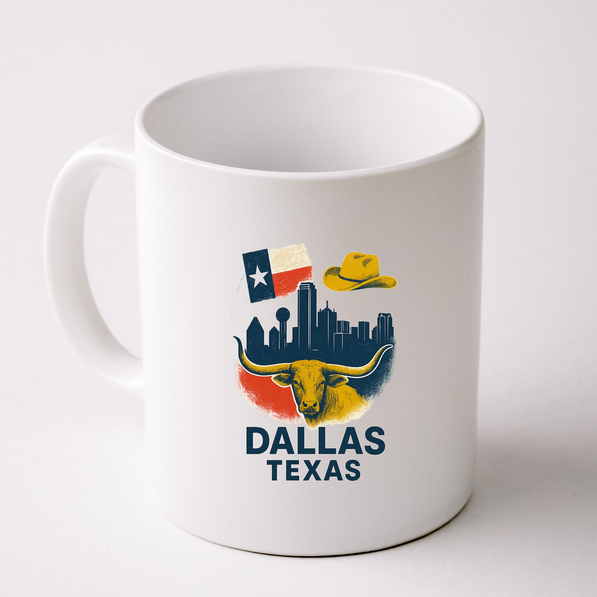 Dallas Texas Modern Collage Mug