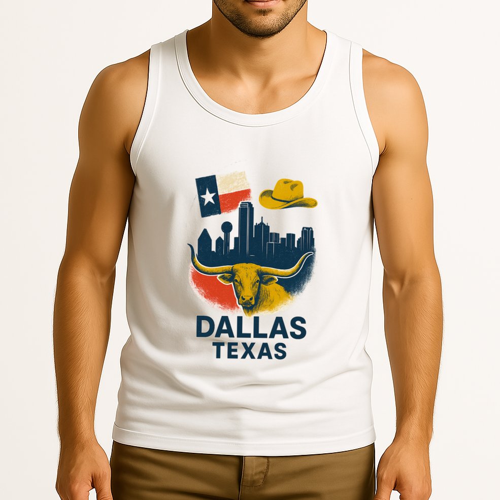 Dallas Texas Modern Collage Tank Top