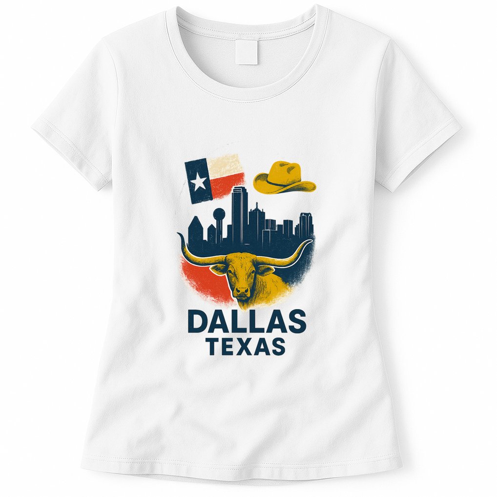 Dallas Texas Modern Collage Womens T-Shirt