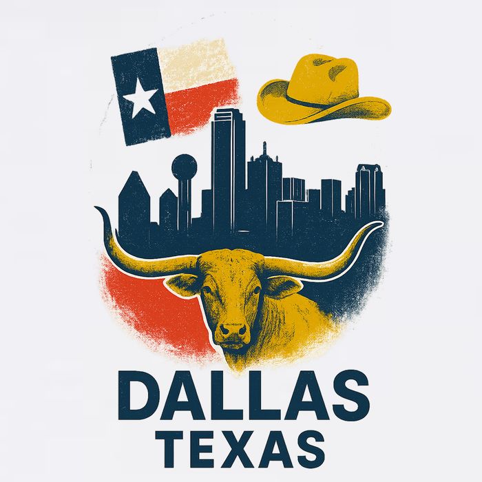 Dallas Texas Modern Collage Womens T-Shirt