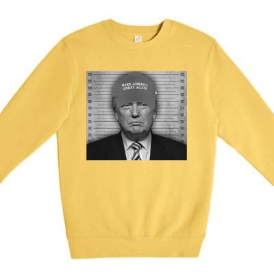 Donald Trump Mugshot Make America Great Again Premium Crewneck Sweatshirt