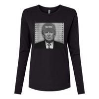 Donald Trump Mugshot Make America Great Again Womens Cotton Relaxed Long Sleeve T-Shirt