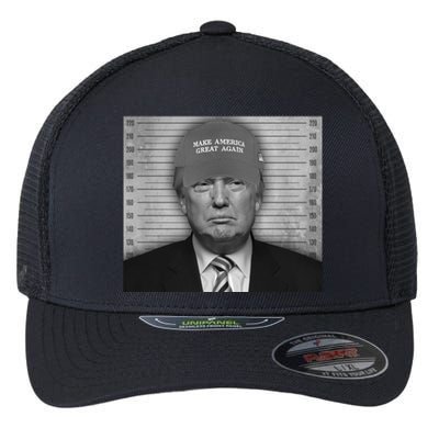 Donald Trump Mugshot Make America Great Again Flexfit Unipanel Trucker Cap