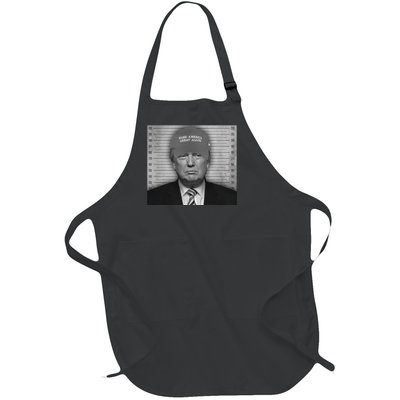 Donald Trump Mugshot Make America Great Again Full-Length Apron With Pockets