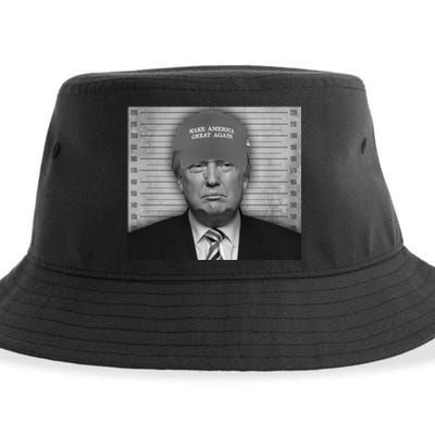 Donald Trump Mugshot Make America Great Again Sustainable Bucket Hat