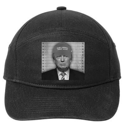 Donald Trump Mugshot Make America Great Again 7-Panel Snapback Hat