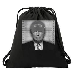 Donald Trump Mugshot Make America Great Again Drawstring Bag