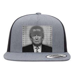 Donald Trump Mugshot Make America Great Again Flat Bill Trucker Hat