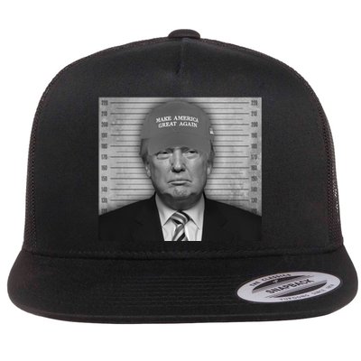 Donald Trump Mugshot Make America Great Again Flat Bill Trucker Hat