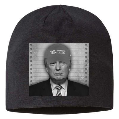 Donald Trump Mugshot Make America Great Again Sustainable Beanie