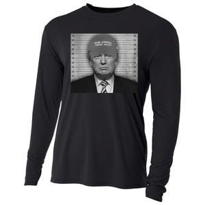 Donald Trump Mugshot Make America Great Again Cooling Performance Long Sleeve Crew