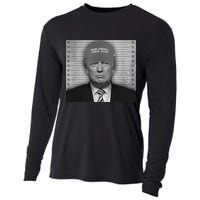 Donald Trump Mugshot Make America Great Again Cooling Performance Long Sleeve Crew