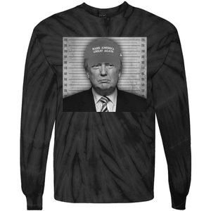 Donald Trump Mugshot Make America Great Again Tie-Dye Long Sleeve Shirt