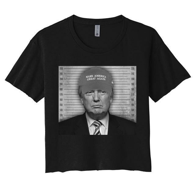 Donald Trump Mugshot Make America Great Again Crop Top