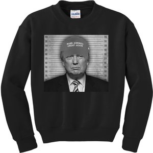 Donald Trump Mugshot Make America Great Again Kids Sweatshirt