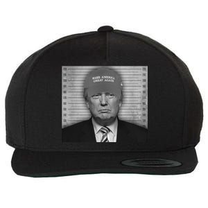 Donald Trump Mugshot Make America Great Again Wool Snapback Cap