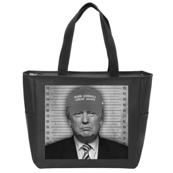 Donald Trump Mugshot Make America Great Again Zip Tote Bag