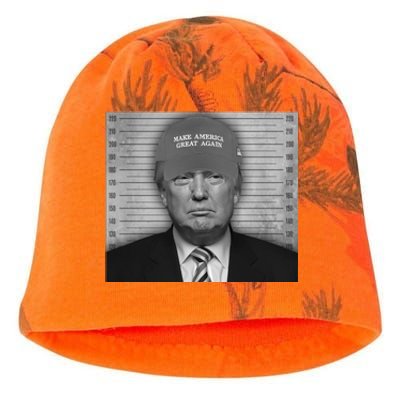 Donald Trump Mugshot Make America Great Again Kati - Camo Knit Beanie