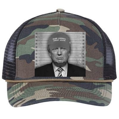 Donald Trump Mugshot Make America Great Again Retro Rope Trucker Hat Cap