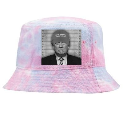 Donald Trump Mugshot Make America Great Again Tie-Dyed Bucket Hat