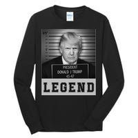 Donald Trump Mug Shot Legend Trump Mugshot 2024 Tall Long Sleeve T-Shirt