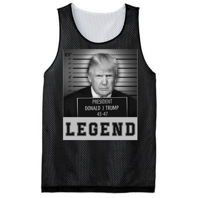 Donald Trump Mug Shot Legend Trump Mugshot 2024 Mesh Reversible Basketball Jersey Tank