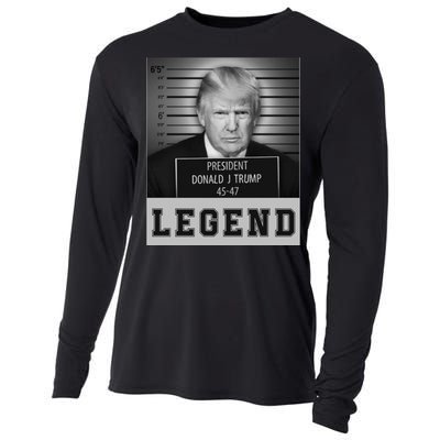 Donald Trump Mug Shot Legend Trump Mugshot 2024 Cooling Performance Long Sleeve Crew