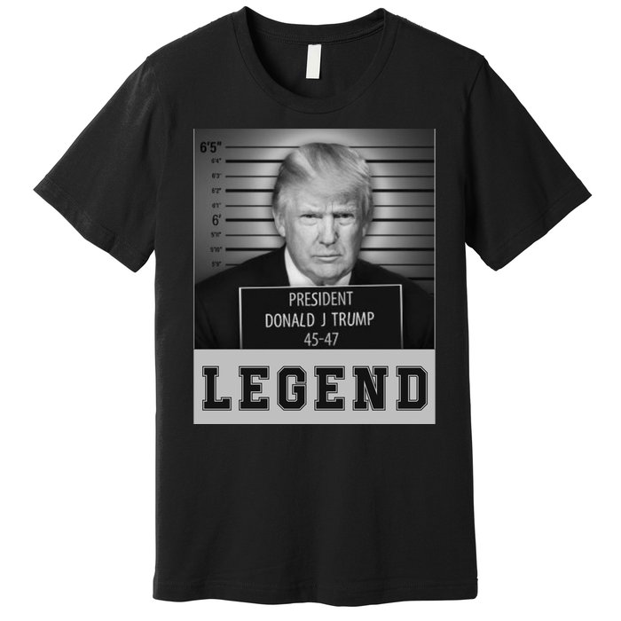 Donald Trump Mug Shot Legend Trump Mugshot 2024 Premium T-Shirt