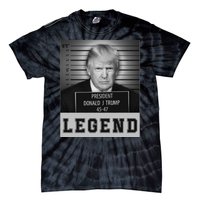 Donald Trump Mug Shot Legend Trump Mugshot 2024 Tie-Dye T-Shirt