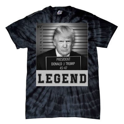 Donald Trump Mug Shot Legend Trump Mugshot 2024 Tie-Dye T-Shirt