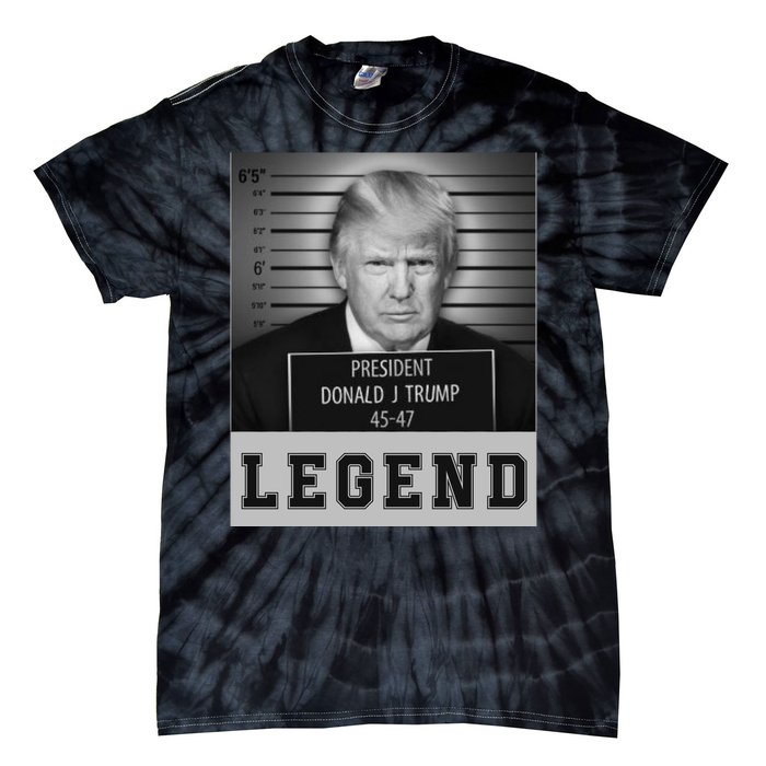 Donald Trump Mug Shot Legend Trump Mugshot 2024 Tie-Dye T-Shirt